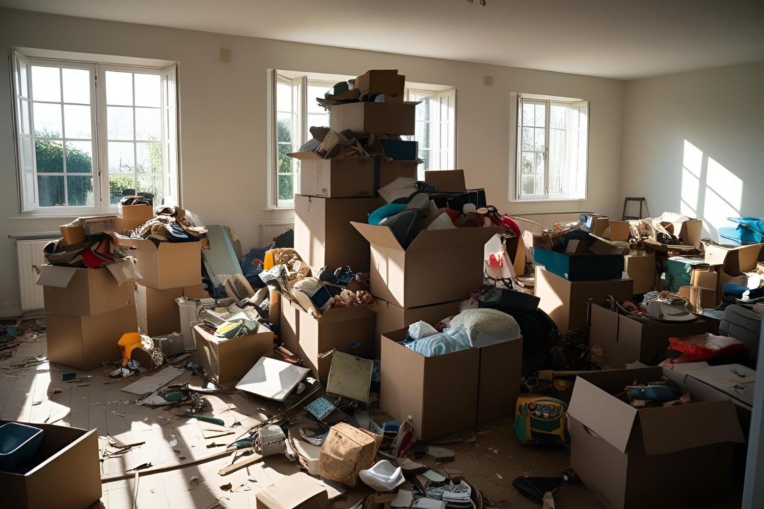 Entrümpelungsbedürftige Wohnung als Beispielbild für Entrümpelung Wiesbaden